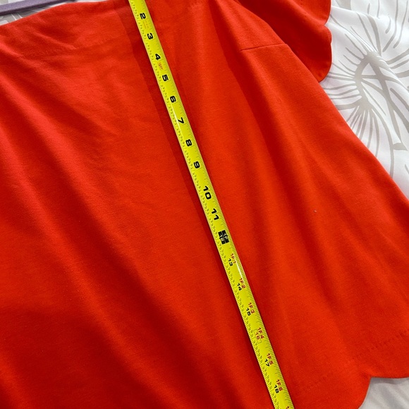 💥PRICE⬇️ BANANA REPUBLIC • Orange Scalloped Blouse • sz Med - Picture 8 of 9
